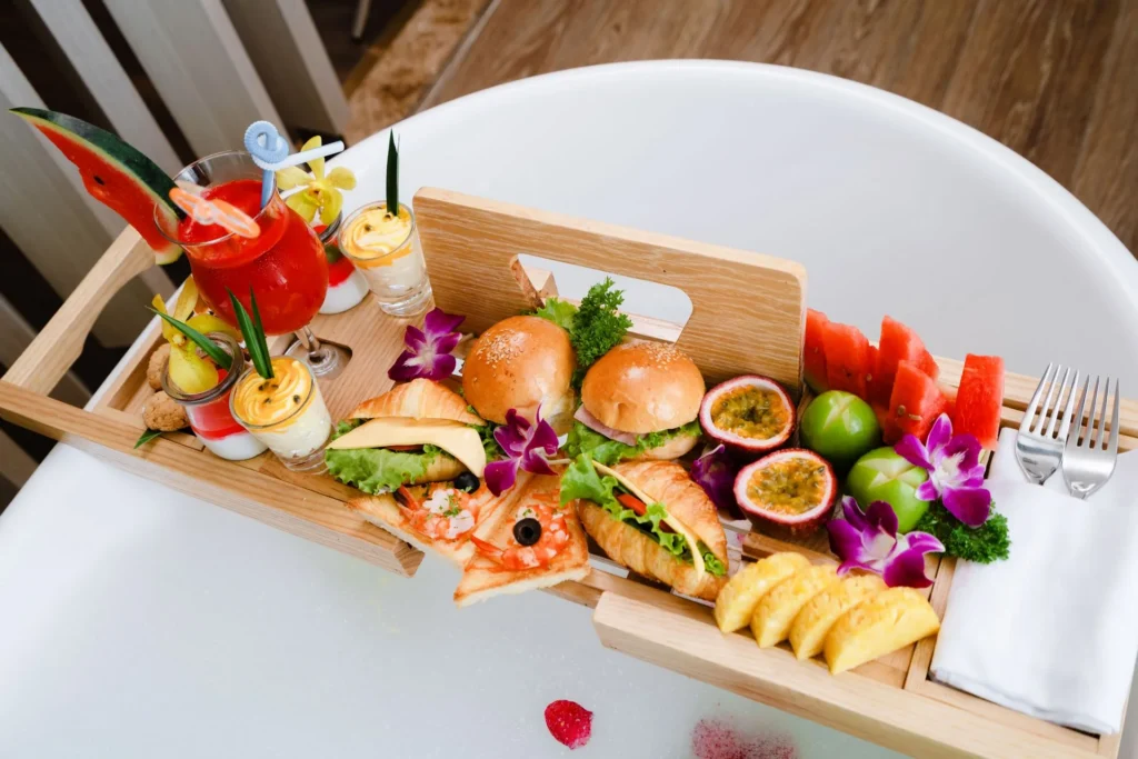 Boat catering delivered dockside