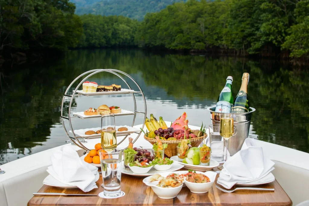 Boat catering menu built for the water
