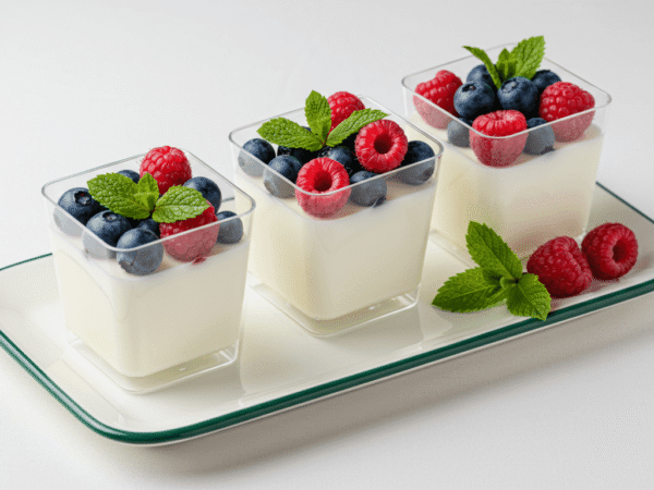 Greek Yoghurt Pannacotta, Fresh Berries