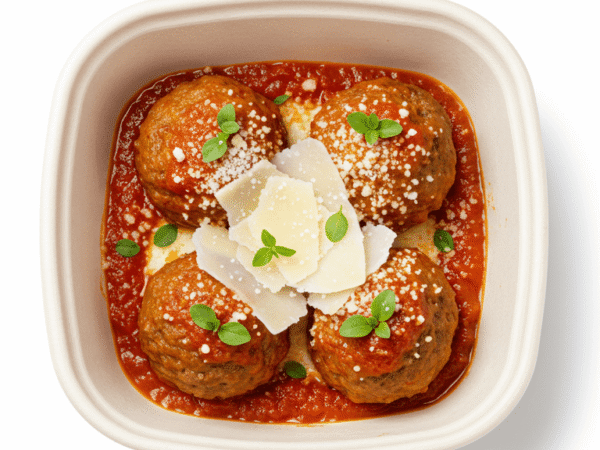 Beef Meatballs, Napolitano Sauce, Fresh Herbs, Cheese