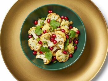 Roasted Cauliflower Herb And Pomegranate