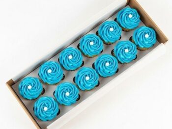 Blue Oktoberfest Cupcakes