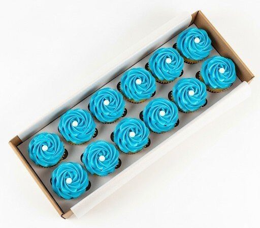 Blue Oktoberfest Cupcakes