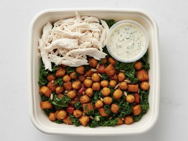 Poached Chicken & Chickpea Salad