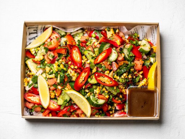 Blackened Corn Salad Platter