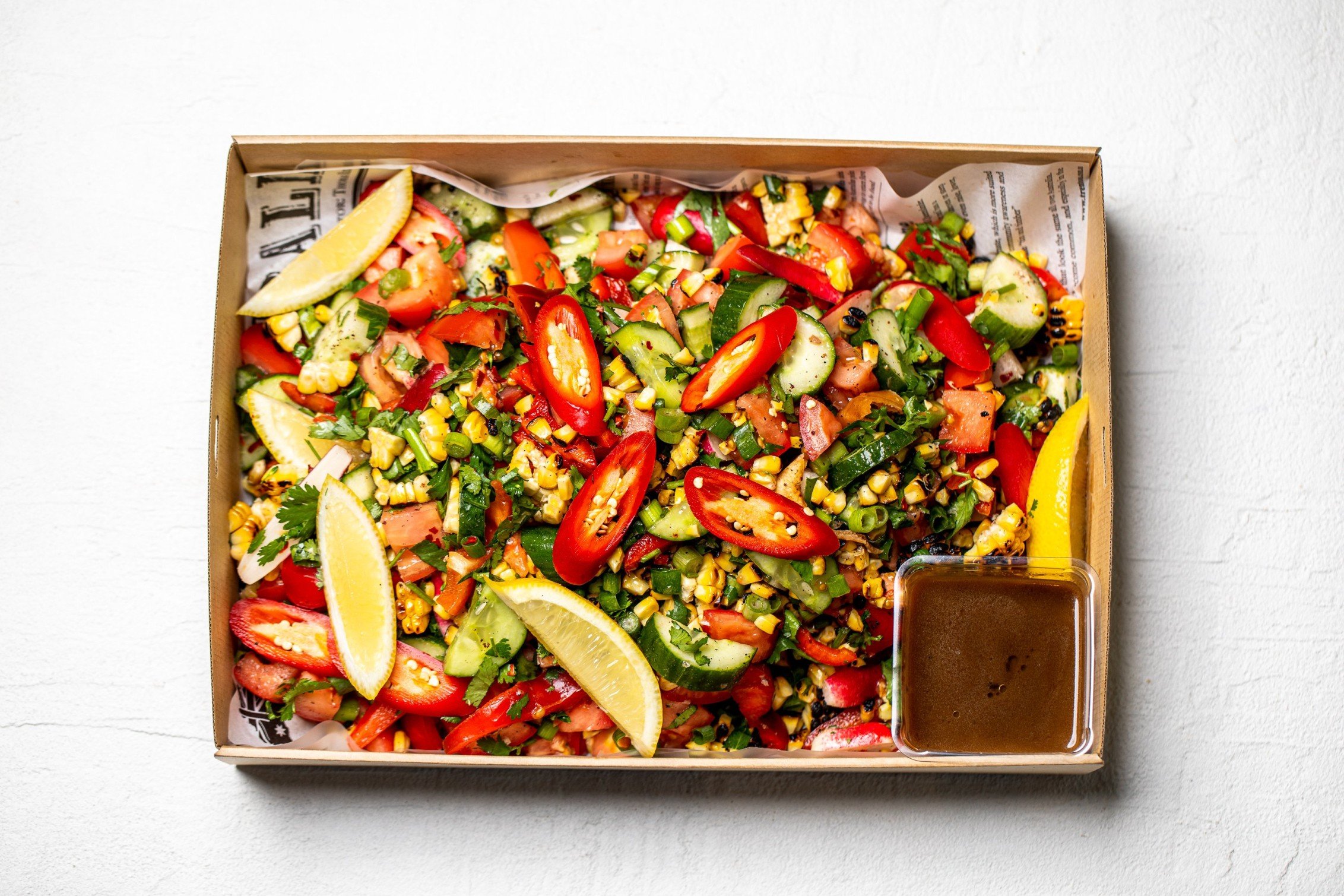 Blackened Corn Salad Platter