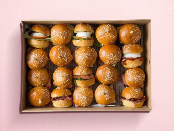Bacon And Egg Brioche Buns, Relish