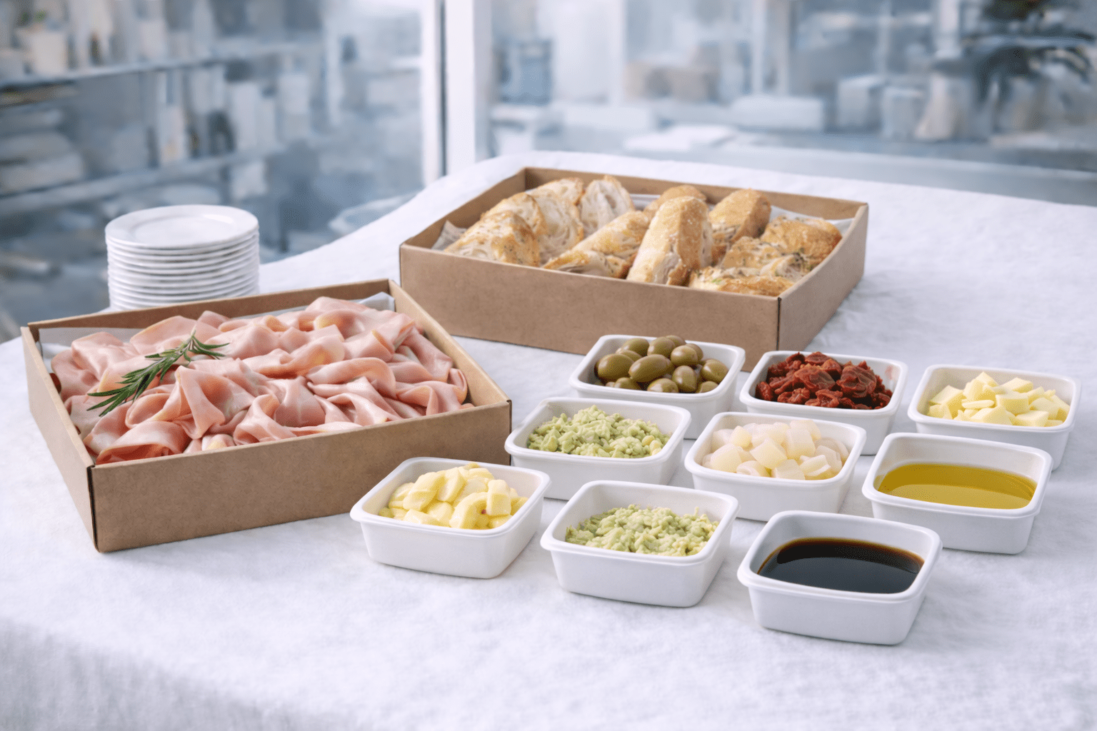 Italian Mortadella, Butter & Olive Oil Bar