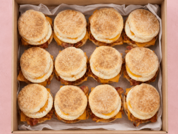 Breakfast English Muffin With Egg, Bacon & Relish